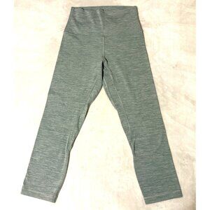 Like New Lululemon Align Crop 21" Heathered Tidewater Teal Nulu Yoga Leggings 4
